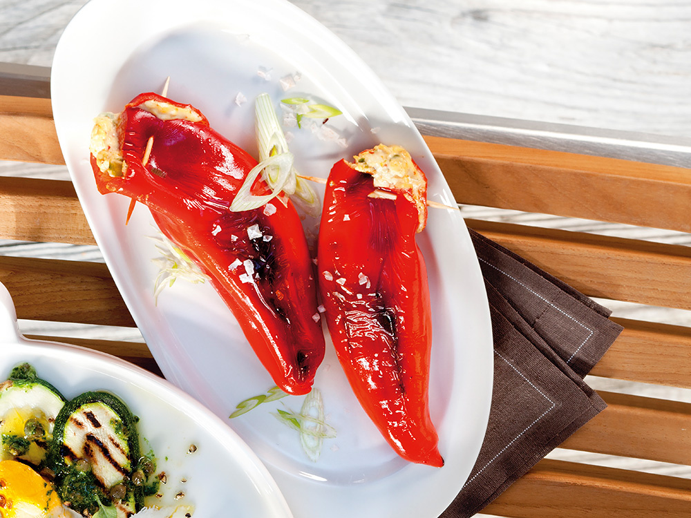 paprika-mit-ziegenkaese-pistazien-fuellung