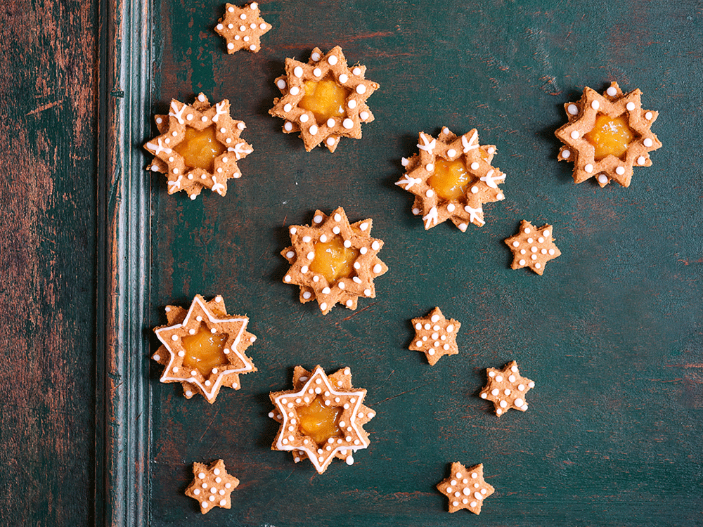 Orangen-Lebkuchen-Sterne